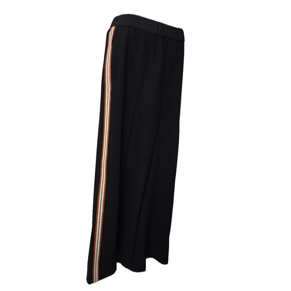 ME+EM Side Stripe Track Pant 14 US 18 UK Wide Leg Trouser Black Zip Pockets NEW - Picture 3 of 15
